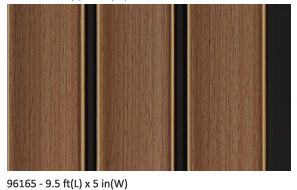 Bombay Louver Design 96165 - 9.5ft x 5in Panel