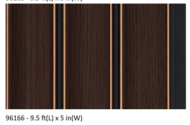 Bombay Louver Design 96166 - 9.5ft x 5in Panel