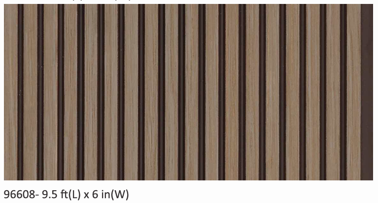 Bombay Louver Design 96608 - 9.5ft x 6in Panel