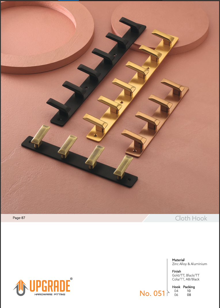 Upgrade Zinc Alloy Cloth Hook - No. 051