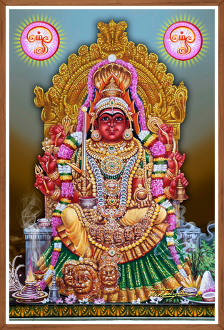 Samayapuram Mariamman Temple Art | South Indian Goddess Print | Religious Wall Art