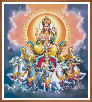 Lord Surya Sun God Hindu Deity Art Print