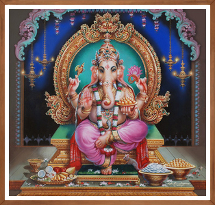 Lord Vinayagar Ganesha Elephant God Art Print