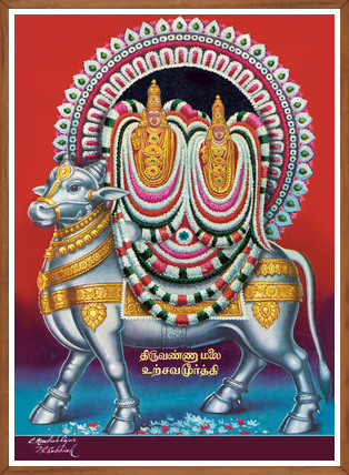 Lord Shiva with Nandi Bull Vehicle | Rishabha Vahana Divine Print