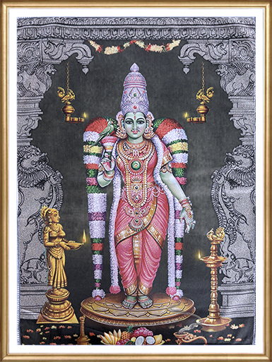 Hindu Celestial Deities Assembly | Divine Court Religious Art Print