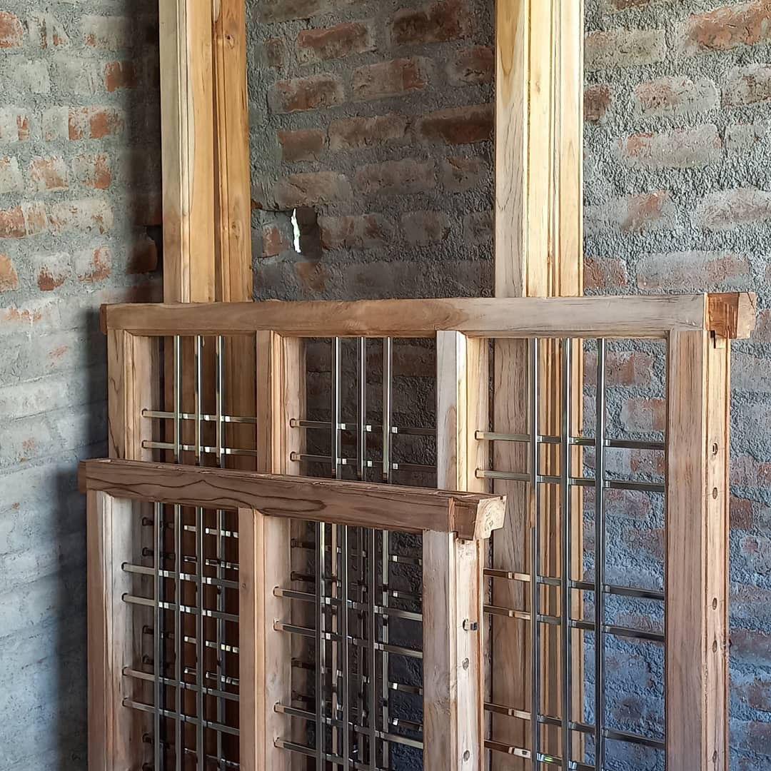 Traditional Wooden Door Frame with Side Panels