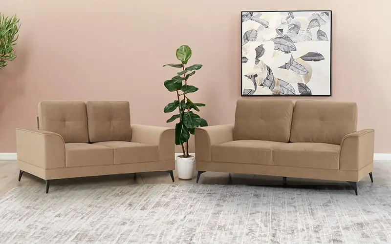 Royaloak Ipoh Fabric Sofa Set - Modern Design