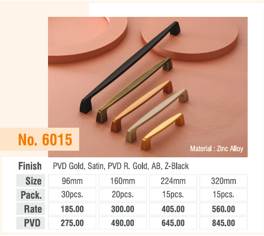 PVD Gold Satin PVD S Gold All Z-Black Cabinet Handle | UPGRADE Hardware